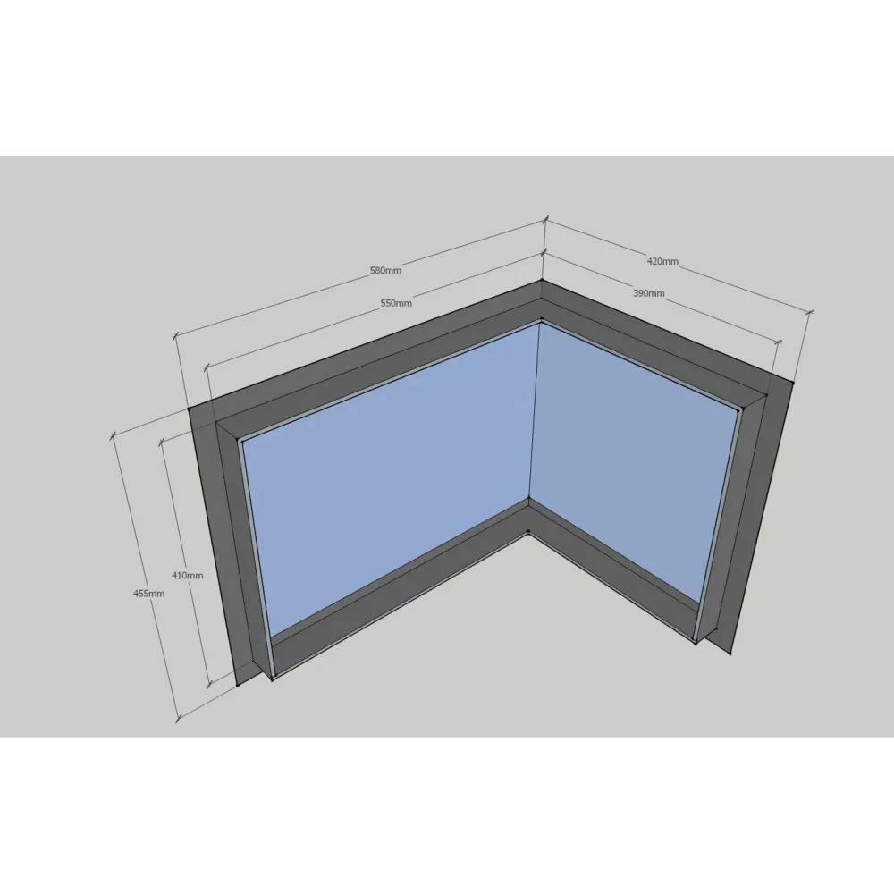 Kulmaluukku TP-20SU 550x390 mm lasikulma eri värivaihtoehtoja*Tapani Puosi Outlet