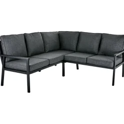 Kulmasohva terassille Rana, 5-istuttava, harmaa/musta*Brafab Outlet