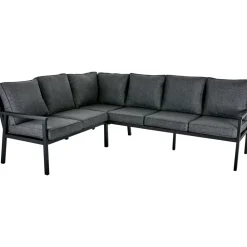 Kulmasohva terassille Rana, 6-istuttava, harmaa/musta*Brafab Online