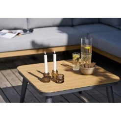 Outlet Kulmasohva terassille Comillas, 5-istuttava, pehmusteilla, harmaa Ulkosohvat