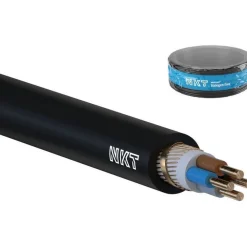 Kuparivoimakaapeli XCMK-HF 4X2,5/2,5 RE Dca R50*NKT Hot
