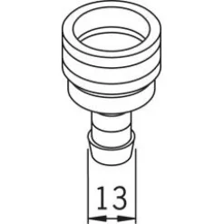 Outlet Kuulapikaliitin 224332 Ø 13 mm kromi Hanavarusteet Ja -Liittimet
