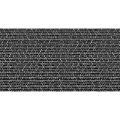 Kuvatapetti Brick Wall Black, tiiliseinä, non-woven, mittatilaus Mittatilaustapetit|Valokuvatapetit