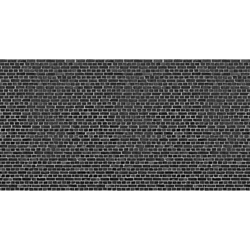 Kuvatapetti Brick Wall Black, tiiliseinä, non-woven, mittatilaus Mittatilaustapetit|Valokuvatapetit