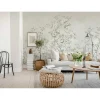 Clearance Kuvatapetti Floral Chinoiserie harmaa, mittatilaus, non-woven Mittatilaustapetit|Valokuvatapetit