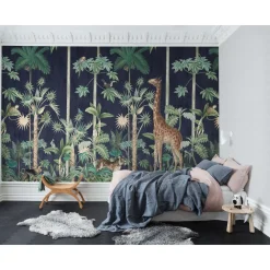 Clearance Kuvatapetti Giraffe's Stroll Nightfall non-woven mittatilaus Mittatilaustapetit