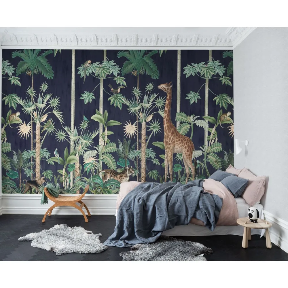 Clearance Kuvatapetti Giraffe's Stroll Nightfall non-woven mittatilaus Mittatilaustapetit