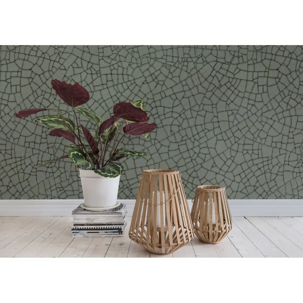 Kuvatapetti Raku Crackle Jade non-woven mittatilaus*Rebel Walls Clearance