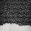 Best Kuvatapetti Well-Worn Brick Wall Black, tiiliseinä, non-woven, mittatilaus Mittatilaustapetit