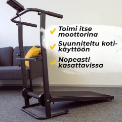 Kävely-/juoksumatto musta*React Online