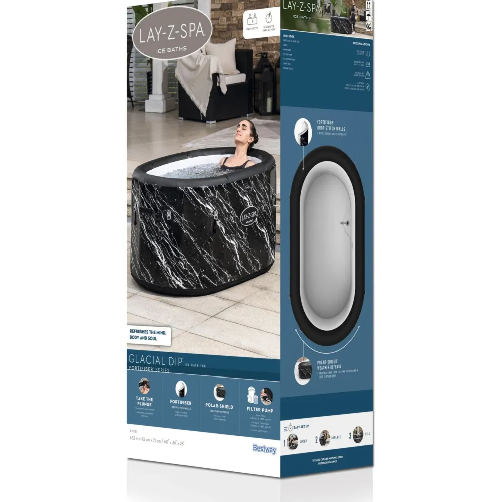 Outlet Kylmäallas Lay-Z-Spa Glacial Dip, 420l, musta Kehonhuolto