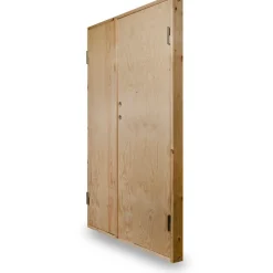 Kylmävaraston pariovi Ljusdal 130x190cm, käsittelemätön urajyrsitty vaneri*JABO Best