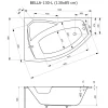Kylpyamme Bella 130  1300 x 850 mm*Interia Outlet