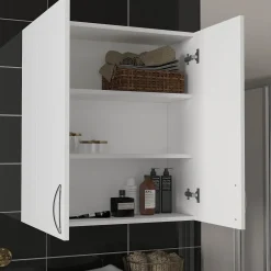 Kylpyhuoneen kaappi Benito, 70x80cm, valkoinen*Linento Furniture Hot