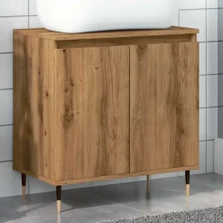 Outlet Kylpyhuoneen kaappi, tekninen puu, 58x33x60 cm, eri värejä (29861) Kylpyhuoneen Kaapit