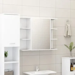 Kylpyhuoneen kalustesarja 3-osainen, lastulevy, korkea, eri värejä*FinePRICE Outlet