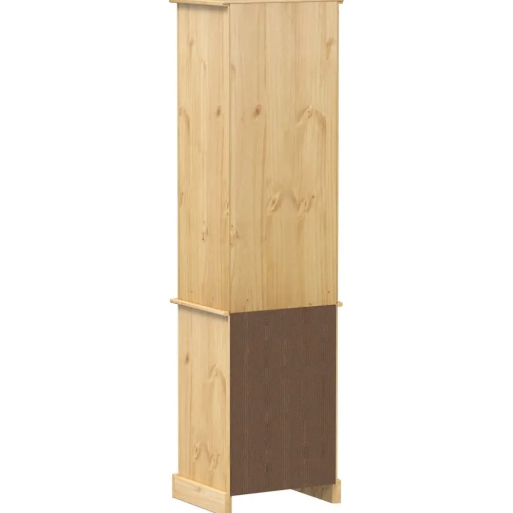 Discount Kylpyhuoneen korkea kaappi Corona 50x40x185 cm täysi mänty (02792) Kylpyhuoneen Kaapit