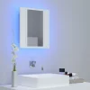 Kylpyhuoneen LED peilikaappi, valkoinen, 40x12x45 cm*FinePRICE Online