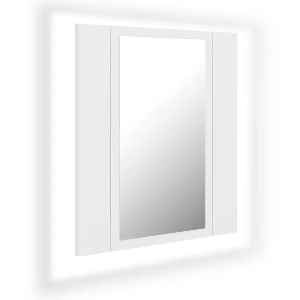 Kylpyhuoneen LED peilikaappi, valkoinen, 40x12x45 cm*FinePRICE Online
