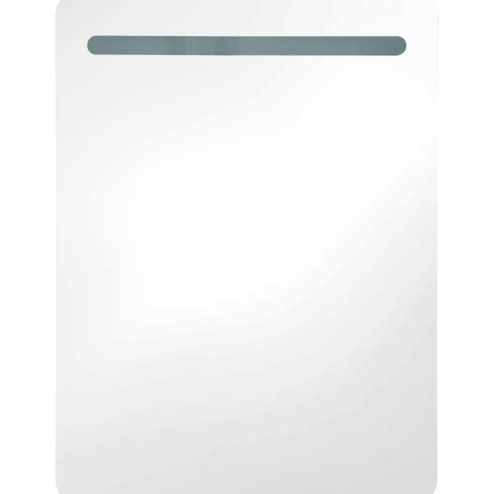 Kylpyhuoneen LED-peilikaappi, tammi, 60x11x80cm*FinePRICE Online