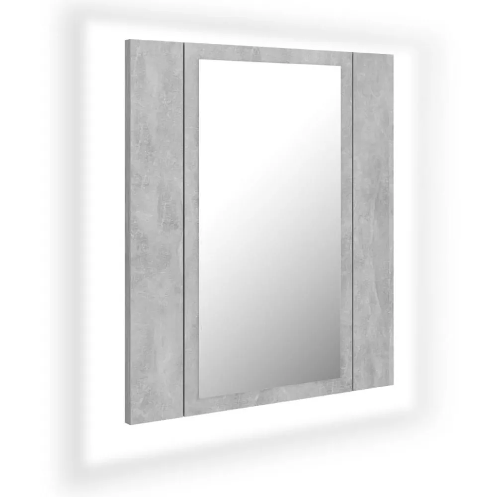 Outlet Kylpyhuoneen LED peilikaappi, betoninharmaa, 40x12x45 cm Peilikaapit