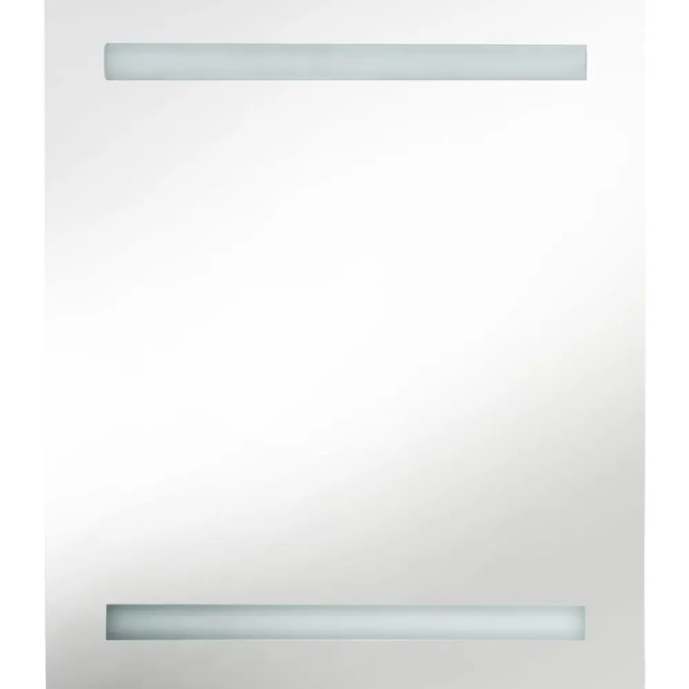 Discount Kylpyhuoneen LED-peilikaappi, kiiltävä harmaa, 50x14x60cm Peilikaapit