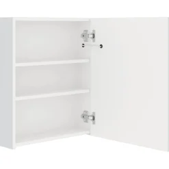 Hot Kylpyhuoneen LED-Peilikaappi kiiltävä valkoinen 50x14x60 cm (26486) Peilikaapit