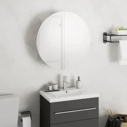 Kylpyhuoneen peilikaappi ja pyöreä peili LED-valoilla, useita kokoja ja värejä (14011)*FinePRICE Outlet