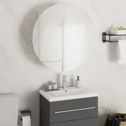 Kylpyhuoneen peilikaappi ja pyöreä peili LED-valoilla, useita kokoja ja värejä (14011)*FinePRICE Outlet