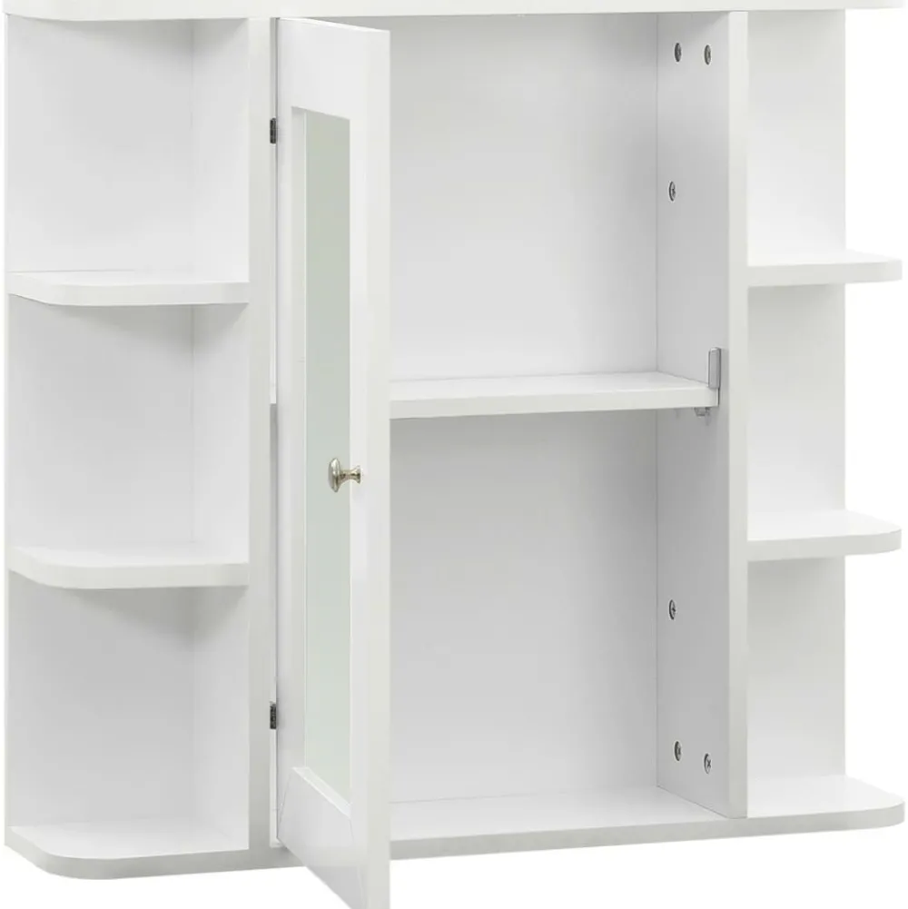 Online Kylpyhuoneen peilikaappi valkoinen 66x17x63 cm mdf Peilikaapit