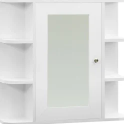 Online Kylpyhuoneen peilikaappi valkoinen 66x17x63 cm mdf Peilikaapit