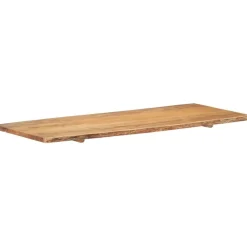 Kylpyhuoneen peilipöydän levy täysi akaasiapuu 140x55x2.5 cm*FinePRICE New