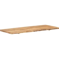Kylpyhuoneen peilipöydän levy täysi akaasiapuu 140x55x2.5 cm*FinePRICE New