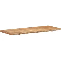 Kylpyhuoneen peilipöydän levy täysi akaasiapuu 140x55x2.5 cm*FinePRICE New