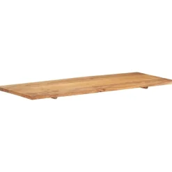 Kylpyhuoneen peilipöydän levy täysi akaasiapuu 140x55x2.5 cm*FinePRICE New