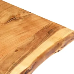Kylpyhuoneen peilipöydän levy täysi akaasiapuu 140x55x2.5 cm*FinePRICE New
