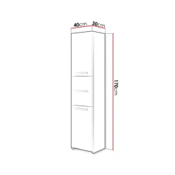 Sale Kylpyhuonekaappi S43, valkoinen (7016) Kylpyhuoneen Kaapit