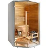Kylpyhuonesauna Sirius Formula 1240x1240mm eri materiaaleja lämpökäsitelty panelointi kulmamalli*Harvia Best