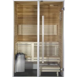 Sale Kylpyhuonesauna Sirius Formula 1200x1240mm eri materiaaleja lämpökäsitelty panelointi Saunat