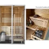 Hot Kylpyhuonesauna Sirius Formula 1400x1240mm eri materiaaleja lämpökäsitelty panelointi Saunat