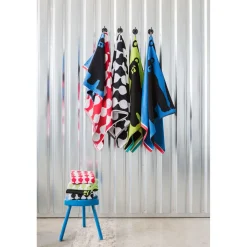 Clearance Kylpypyyhe Pampula 70x150 cm musta/valkoinen Kylpyhuonetekstiilit