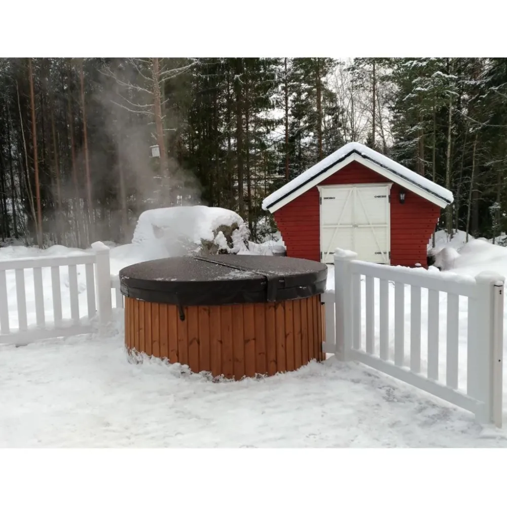 Kylpytynnyri kaasukamiinalla City-Palju Arctic 4-6 hlöä 1200l brown/dark grey*SpaDealers Clearance