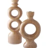 Discount Kynttilänjalka , 13.5x8.8x23.4cm, keramiikka, ruskea Lyhdyt