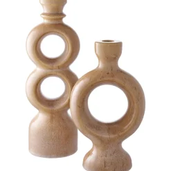 Discount Kynttilänjalka , 13.5x8.8x23.4cm, keramiikka, ruskea Lyhdyt