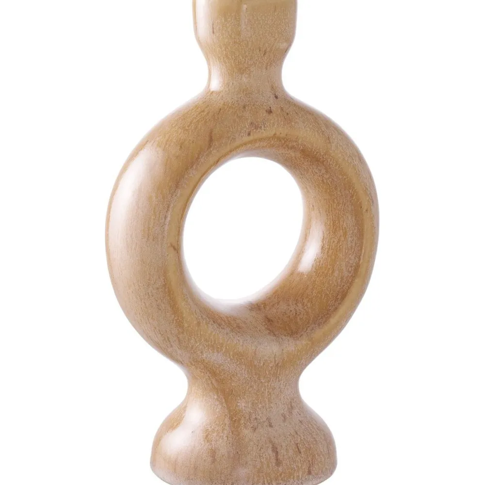 Discount Kynttilänjalka , 13.5x8.8x23.4cm, keramiikka, ruskea Lyhdyt