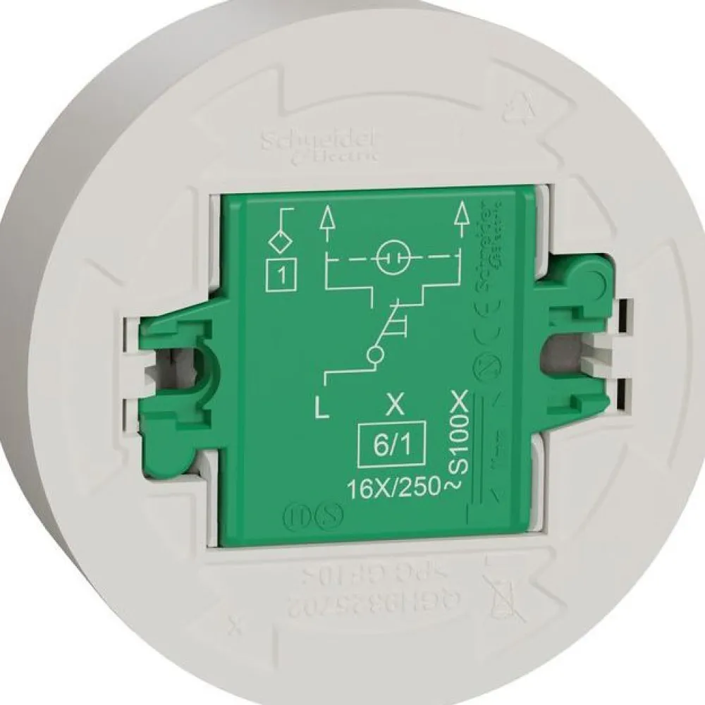 6/1-kytkin Renova pinta-asennus valkoinen*Schneider Electric Sale