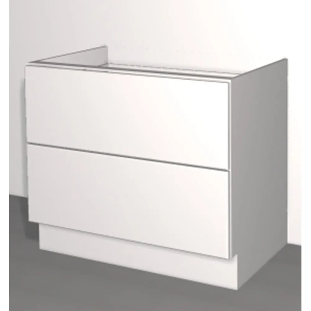 Laatikoston runko 2 laatikolla eri kokoja valkoinen*Ideal Keittiöt Best