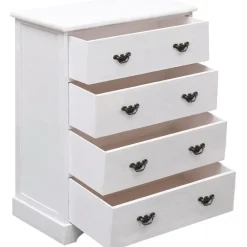 Laatikosto valkoinen 60x30x75 cm puu*FinePRICE Online