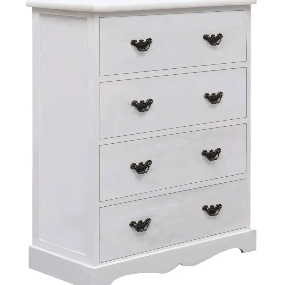 Laatikosto valkoinen 60x30x75 cm puu*FinePRICE Online