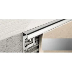 Laattalista Projolly Quart 2,7m 12,5mm anodisoitu hopea*Progress Profiles Online